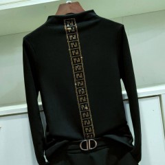 常規(guī)/加絨打底衫女秋冬季新款韓版半高領修身洋氣磨毛長袖T恤女