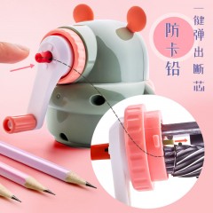 轉(zhuǎn)筆刀小學生削筆刀手搖自動進鉛卡通削筆器大女兒童機器人刨筆器