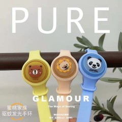 抖音卡通兒童發(fā)光驅蚊手環(huán)閃光手表防蚊植物精油防蚊男女學生情侶【1個/2個裝】