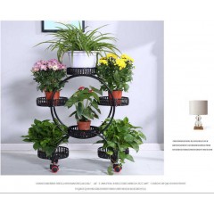 花架鐵藝帶輪落地式綠蘿花盆架客廳陽臺(tái)花架子多層室內(nèi)特價(jià)省空間