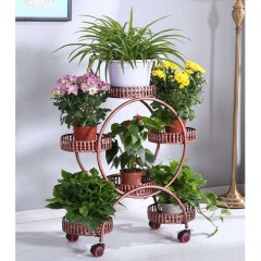 花架鐵藝帶輪落地式綠蘿花盆架客廳陽臺(tái)花架子多層室內(nèi)特價(jià)省空間